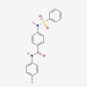 molecular formula C20H17IN2O3S B11659219 N-(4-Iodophenyl)-4-(N-methylbenzenesulfonamido)benzamide 