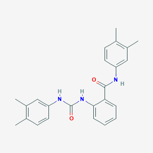 molecular formula C24H25N3O2 B11659264 N-(3,4-Dimethylphenyl)-2-{[(3,4-dimethylphenyl)carbamoyl]amino}benzamide 