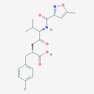 (2R,5S)-2-[(4-fluorophenyl)methyl]-6-methyl-5-[(5-methyl-1,2-oxazole-3-carbonyl)amino]-4-oxoheptanoic acid