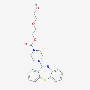 molecular formula C22H25N3O4S B116599 2-(2-Hydroxyethoxy)ethyl 4-benzo[b][1,4]benzothiazepin-6-ylpiperazine-1-carboxylate CAS No. 1011758-00-1