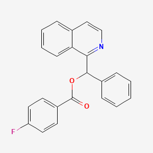 molecular formula C23H16FNO2 B11659981 Isoquinolin-1-yl(phenyl)methyl 4-fluorobenzoate 