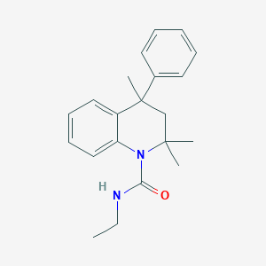 molecular formula C21H26N2O B11660015 N-ethyl-2,2,4-trimethyl-4-phenyl-3H-quinoline-1-carboxamide 