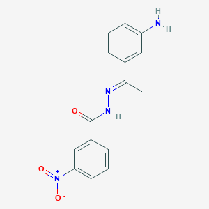 molecular formula C15H14N4O3 B11660092 N'-[1-(3-aminophenyl)ethylidene]-3-nitrobenzohydrazide 