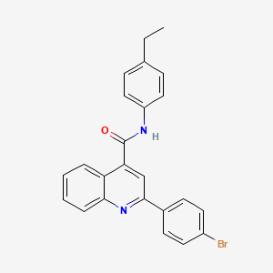 molecular formula C24H19BrN2O B11660185 2-(4-bromophenyl)-N-(4-ethylphenyl)quinoline-4-carboxamide 