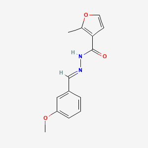 molecular formula C14H14N2O3 B11660213 N'-[(E)-(3-methoxyphenyl)methylidene]-2-methylfuran-3-carbohydrazide 