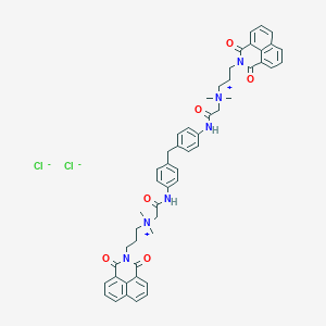1H-Benz(de)isoquinoline-2(3H)-propanaminium, N,N'-(methylenebis(4,1-phenyleneimino(2-oxo-2,1-ethanediyl)))bis(N,N-dimethyl-1,3-dioxo-, dichloride