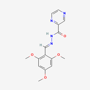 molecular formula C15H16N4O4 B11660396 N'-[(E)-(2,4,6-trimethoxyphenyl)methylidene]pyrazine-2-carbohydrazide 