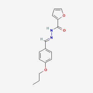 molecular formula C15H16N2O3 B11660411 N'-[(E)-(4-propoxyphenyl)methylidene]furan-2-carbohydrazide 