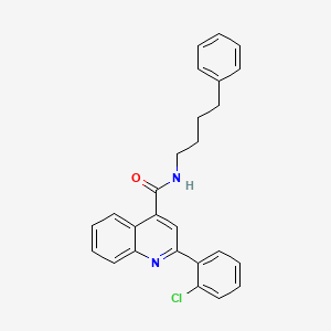 molecular formula C26H23ClN2O B11660455 2-(2-chlorophenyl)-N-(4-phenylbutyl)quinoline-4-carboxamide 