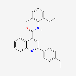 molecular formula C27H26N2O B11660461 N-(2-ethyl-6-methylphenyl)-2-(4-ethylphenyl)quinoline-4-carboxamide 