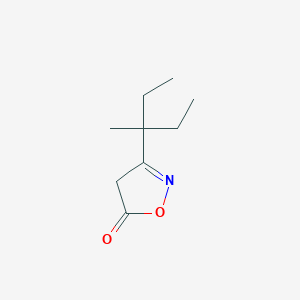 B116605 3-(3-methylpentan-3-yl)-4H-1,2-oxazol-5-one CAS No. 153308-34-0
