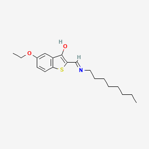 molecular formula C19H27NO2S B11660569 Benzothiophene-3(2H)-one, 5-ethoxy-2-octylaminomethylene- 