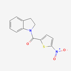molecular formula C13H10N2O3S B11660673 Indolin-1-yl(5-nitrothiophen-2-yl)methanone 