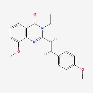 4(3h)-Quinazolinone,3-ethyl-8-methoxy-2-(p-methoxystyryl)-