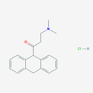 molecular formula C19H22ClNO B011661 1-(9,10-Dihydroanthracen-9-YL)-3-(dimethylamino)propan-1-one hydrochloride CAS No. 104829-17-6