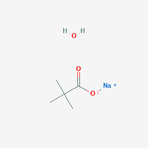 molecular formula C5H11NaO3 B116614 Sodium trimethylacetate hydrate CAS No. 143174-36-1