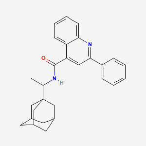 molecular formula C28H30N2O B11662360 N-[1-(Adamantan-1-YL)ethyl]-2-phenylquinoline-4-carboxamide 