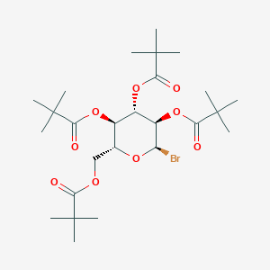 molecular formula C26H43BrO9 B116624 2,3,4,6-Tetra-O-pivaloyl-alpha-D-glucopyranosyl bromide CAS No. 81058-27-7