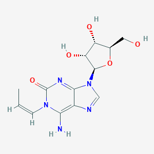 molecular formula C13H17N5O5 B116625 1-Allylisoguanosine CAS No. 140156-26-9