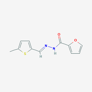 molecular formula C11H10N2O2S B11662535 N'-[(E)-(5-methylthiophen-2-yl)methylidene]furan-2-carbohydrazide 