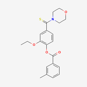molecular formula C21H23NO4S B11663441 [2-ethoxy-4-(morpholine-4-carbothioyl)phenyl] 3-methylbenzoate 
