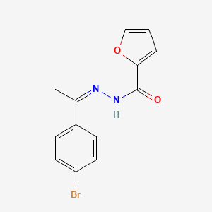 molecular formula C13H11BrN2O2 B11663711 N'-[(1Z)-1-(4-bromophenyl)ethylidene]furan-2-carbohydrazide 