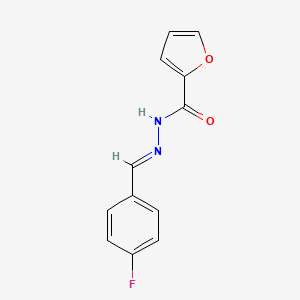 molecular formula C12H9FN2O2 B11663725 N'-[(E)-(4-fluorophenyl)methylidene]furan-2-carbohydrazide 