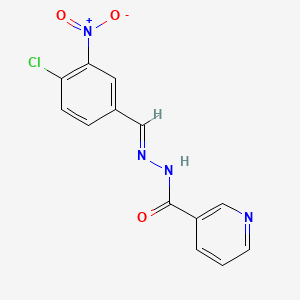 molecular formula C13H9ClN4O3 B11664372 N'-[(E)-(4-chloro-3-nitrophenyl)methylidene]pyridine-3-carbohydrazide 