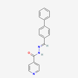 molecular formula C19H15N3O B11664499 N'-[(E)-biphenyl-4-ylmethylidene]pyridine-4-carbohydrazide 