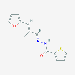 molecular formula C13H12N2O2S B11664562 N'-[(1E,2E)-3-(furan-2-yl)-2-methylprop-2-en-1-ylidene]thiophene-2-carbohydrazide 