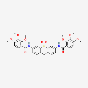 molecular formula C33H32N2O10S B11665003 N,N'-(10,10-dioxido-9H-thioxanthene-3,6-diyl)bis(2,3,4-trimethoxybenzamide) 