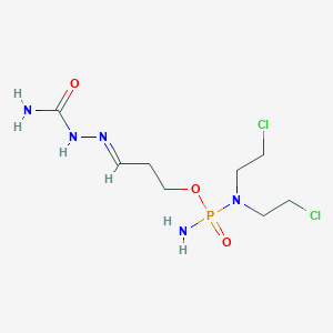 molecular formula C8H18Cl2N5O3P B116654 [(E)-3-[amino-[bis(2-chloroethyl)amino]phosphoryl]oxypropylideneamino]urea CAS No. 53948-46-2
