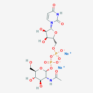 molecular formula C17H25N3Na2O17P2 B116659 Uridine 5'-diphospho-N-acetylglucosamine disodium salt CAS No. 91183-98-1