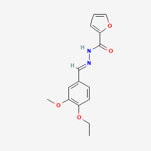 molecular formula C15H16N2O4 B11666188 N'-[(E)-(4-ethoxy-3-methoxyphenyl)methylidene]furan-2-carbohydrazide 