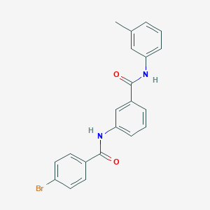 molecular formula C21H17BrN2O2 B11666294 3-{[(4-bromophenyl)carbonyl]amino}-N-(3-methylphenyl)benzamide 