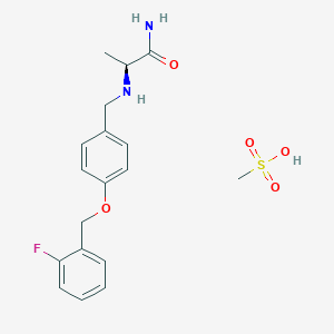 molecular formula C18H23FN2O5S B116664 Ralfinamide mesylate CAS No. 202825-45-4
