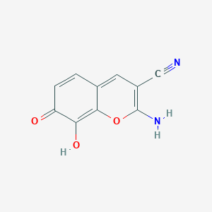 molecular formula C10H6N2O3 B116665 7,8-Dihydroxy-2-imino-2H-chromene-3-carbonitrile CAS No. 152123-14-3