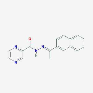 molecular formula C17H14N4O B11667073 N'-(1-(2-Naphthyl)ethylidene)-2-pyrazinecarbohydrazide 