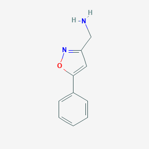molecular formula C10H10N2O B116672 (5-Phenylisoxazol-3-yl)methylamine CAS No. 154016-47-4