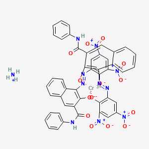 Azanium;chromium(3+);1-[(3,5-dinitro-2-oxidophenyl)diazenyl]-3-(phenylcarbamoyl)naphthalen-2-olate