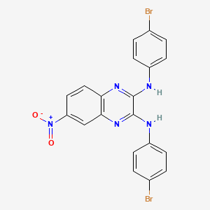 molecular formula C20H13Br2N5O2 B11667972 N,N'-bis(4-bromophenyl)-6-nitroquinoxaline-2,3-diamine 