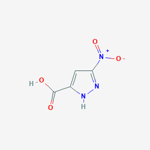 molecular formula C4H3N3O4 B116687 5-Nitro-1H-pyrazole-3-carboxylic acid CAS No. 198348-89-9