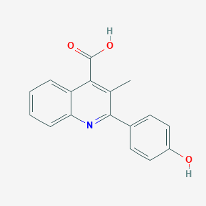 molecular formula C17H13NO3 B011669 2-(4-Hydroxyphenyl)-3-methylquinoline-4-carboxylic acid CAS No. 107419-49-8