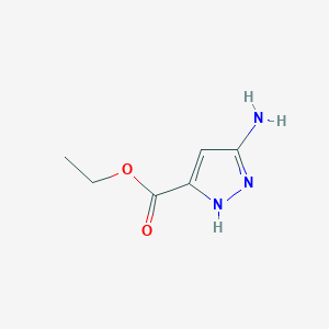 molecular formula C6H9N3O2 B116690 ethyl 5-amino-1H-pyrazole-3-carboxylate CAS No. 105434-90-0