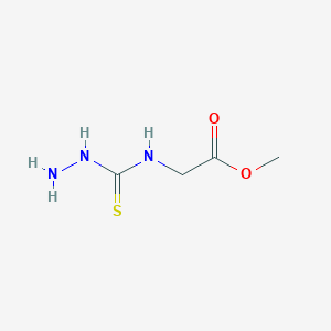 molecular formula C4H9N3O2S B116693 Glycine, N-(hydrazinothioxomethyl)-, methyl ester (9CI) CAS No. 141990-74-1