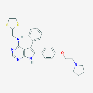 molecular formula C28H31N5OS2 B116695 Ack1 inhibitor 37 CAS No. 1026493-77-5