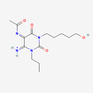 molecular formula C14H24N4O4 B1167154 N-[6-Amino-3-(5-hydroxypentyl)-2,4-dioxo-1-propyl-1,2,3,4-tetrahydro-5-pyrimidinyl]acetamide CAS No. 116526-19-3