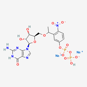 molecular formula C9H9Cl2NO2 B1167168 disodium;[[3-[1-[[(2R,3S,4R,5R)-5-(2-amino-6-oxo-1H-purin-9-yl)-3,4-dihydroxyoxolan-2-yl]methoxy]ethyl]-4-nitrophenoxy]-oxidophosphoryl] hydrogen phosphate CAS No. 115850-14-1