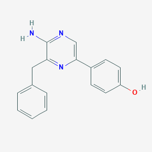 molecular formula C17H15N3O B116718 4-(5-Amino-6-benzylpyrazin-2-yl)phenol CAS No. 37156-84-6