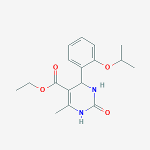 molecular formula C17H22N2O4 B11672373 Ethyl 6-methyl-2-oxo-4-[2-(propan-2-yloxy)phenyl]-1,2,3,4-tetrahydropyrimidine-5-carboxylate 